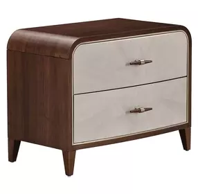 Houston Walnut 2 Drawer Nightstand