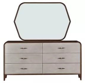 Houston Walnut Dresser with Mirror