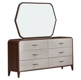 Houston Walnut Dresser with Mirror