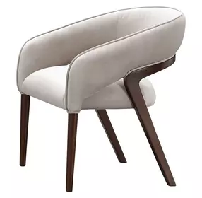 Houston Walnut and Porcini Vanity Chair