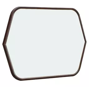 Houston Walnut Hexagon Wall Mirror