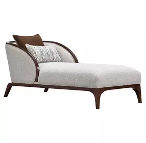 Houston Pebble and Walnut 32" Chaise