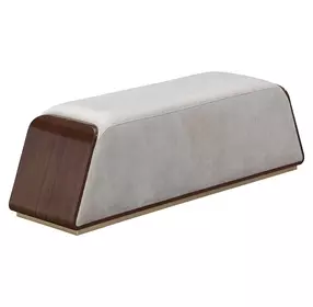 Houston Porcini and Walnut 59" Accent Bench
