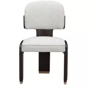 West Kensington Buff and Medium Espresso Upholstered Dining Side Chair Set of 2