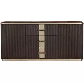 West Kensington Medium Espresso 2 Door Sideboard with LED
