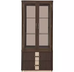 West Kensington Medium Espresso 2 Door Display Cabinet