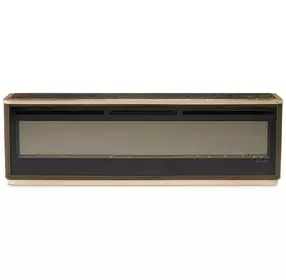 West Kensington Espresso Medium and Gold Fireplace with Electric Insert