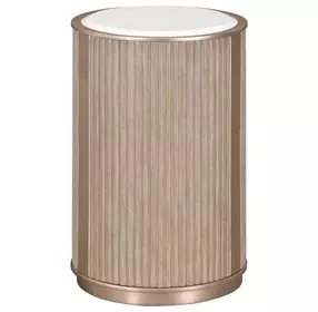 West Kensington Sea Salt Caramel Round Chairside Table