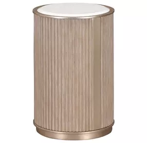 West Kensington Sea Salt Caramel Round Chairside Table