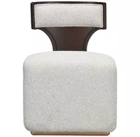 West Kensington Buff and Medium Espresso Upholstered Vanity Chair