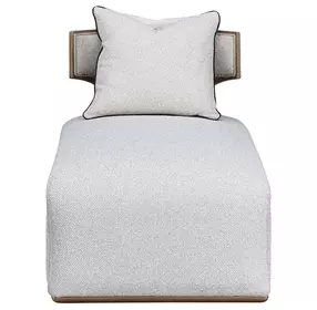 West Kensington Buff and Sea Salt Caramel 30" Chaise
