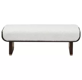 West Kensington Cream Puff and Medium Espresso Bed Bench