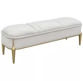 Scotts Square Cornsilk Upholstered 56" Accent Bench