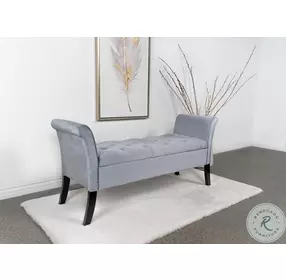 Farrah Silver Storage Bench