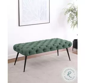 Ella Teal Upholstered Tufted Bench