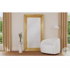 Baird Beige Marble Accent Table