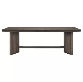 Kavanaugh Weathered Kona Brown Rectangular Trestle Dining Room Set