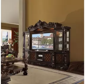 Versailles Cherry Oak 118" Entertainment Center with LED
