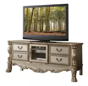 Dresden Gold Patina and Bone 79" TV Stand