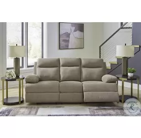 Tarrant Mocha Reclining Sofa with Drop Down Table