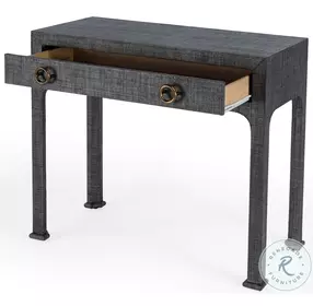 Chatham Charcoal Raffia Console Table