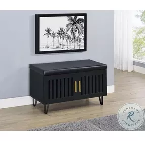 Brixton Black Entryway Shoe Storage Bench