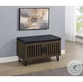 Brixton Smoked Oak Entryway Shoe Storage Bench