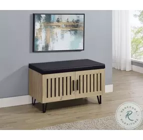 Brixton White Oak Entryway Shoe Storage Bench