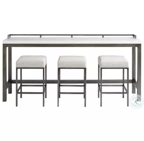 Curated Essence Meringue 4 Piece Counter Height Dining Set