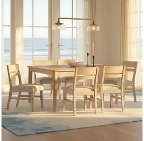 West End Natural Maple 60" Extendable Square Dining Table