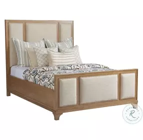 Newport Sandstone Crystal Cove Upholstered Panel Bedroom Set by Barclay Butera