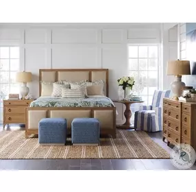 Newport Ivory And Sandstone Crystal Cove California King Upholstered Panel Headboard By Barclay Butera