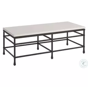 Newport aged bronze Breakwater Metal And Stone Occasional Table Set by Barclay Butera