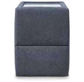 Modmax Ink Performance Fabric Glass Top Console with Storage