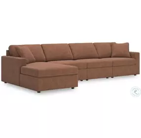 Modmax Spice 4-Piece Performance Fabric Modular Sectional with LAF Chaise