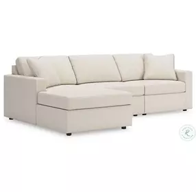 Modmax Oyster 3-Piece Performance Fabric Modular Sofa with LAF Chaise