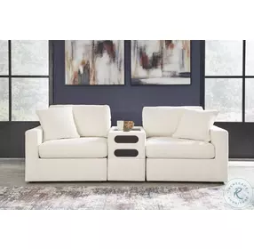 Modmax Oyster Performance Fabric Modular Sectional Sofa with Audio Console