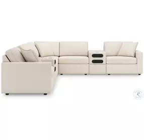 Modmax Oyster 8-Piece Performance Fabric Modular Sectional with Audio Consoles
