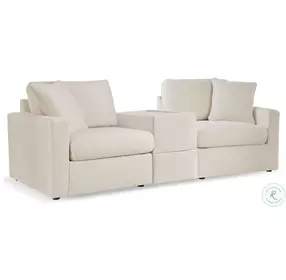 Modmax Oyster Performance Fabric Modular Sectional Sofa with Storage Console