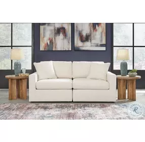 Modmax Oyster Performance Fabric Modular 2 Piece Sectional Sofa