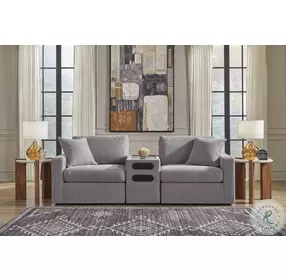 Modmax Granite Performance Fabric Modular Sectional Sofa with Audio Console