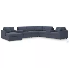 Modmax Ink 8-Piece Performance Fabric Modular Sectional with LAF Chaise and Storage Consoles