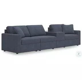 Modmax Ink 4-Piece Performance Fabric Modular Sofa with Storage Console