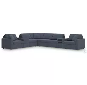 Modmax Ink 8-Piece Performance Fabric Modular Sectional with Audio and Storage Consoles