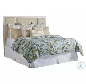 Newport Ivory And Sailcloth Crystal Cove California King Upholstered Panel Headboard By Barclay Butera