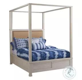 Newport Sailcloth Shorecliff Upholstered Canopy Bedroom Set by Barclay Butera