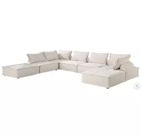 Inman Beige 7 Piece Modular Sectional
