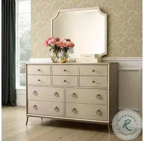 Whitmore Pacifica Alabaster And Brassy Champagne Dresser