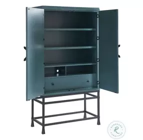 Newport Sea Glass Jade Bar Chest on Stand By Barclay Butera