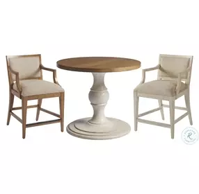 Newport Taupe And Sandstone Eastbluff Upholstered Counter Height Stool By Barclay Butera